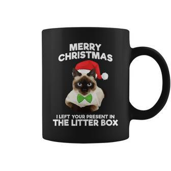 Merry Christmas I Left Your Present In The Litter Box Coffee Mug - Monsterry UK