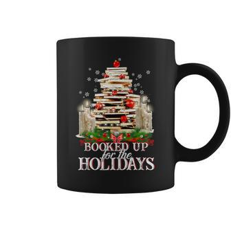 Merry Christmas Librarian Booked Up For The Holidays Coffee Mug - Thegiftio UK