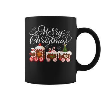 Merry Christmas Train Santa Claus Gingerbread House Pajamas Coffee Mug - Seseable