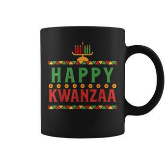 Merry Happy Kwanzaa Christmas African American Holiday Coffee Mug | Mazezy CA