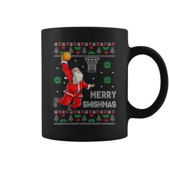 Merry Swishmas Santa Claus Christmas Basketball Lover Coffee Mug - Seseable