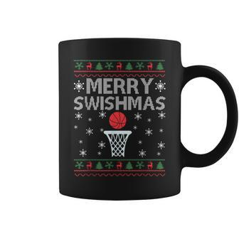 Merry Swishmas Ugly Christmas Basketball Christmas Coffee Mug - Monsterry DE
