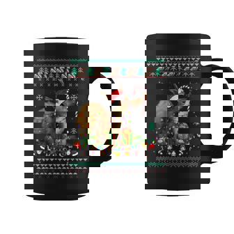 Merry Xmas Squirrel Christmas Xmas Christmas Lights Ugly Coffee Mug - Seseable