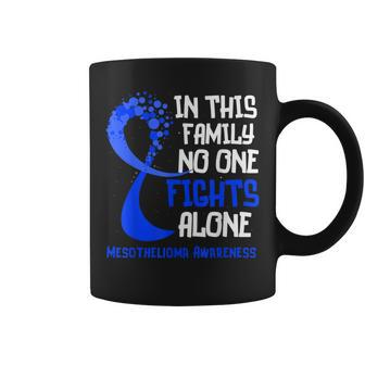 Mesothelioma Awareness Blue Ribbon Hope Family Fighter Coffee Mug - Seseable