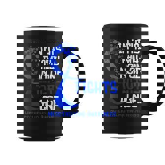 Mesothelioma Awareness Blue Ribbon Hope Family Fighter Coffee Mug - Seseable