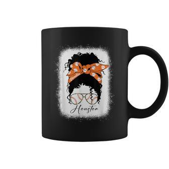 Messy Bun Bleached Houston Souvenir I Love Houston Women Coffee Mug - Thegiftio UK