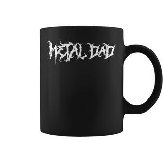 Metal Dad For Fathers Who Are Metalheads Into Heavy Metal Coffee Mug - Monsterry
