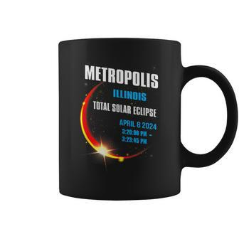 Metropolis Illinois Total Solar Eclipse 2024 Coffee Mug - Monsterry CA