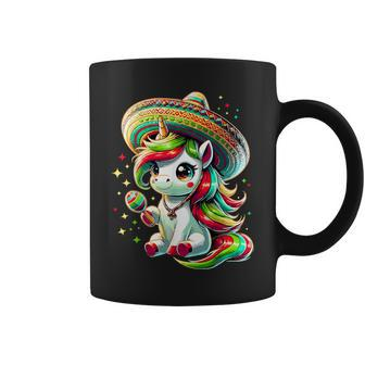 Mexican Cinco De Mayo Unicorn Girls Coffee Mug | Mazezy AU