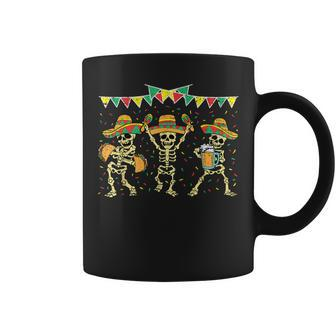 Mexican Skeleton Cinco De Mayo Sombrero Baracas Fiesta Coffee Mug | Mazezy
