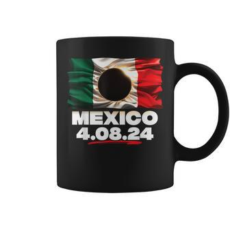 Mexico Flag Totality 40824 Total Solar Eclipse Mexico 2024 Coffee Mug | Mazezy