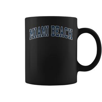 Miami Beach Florida Fl Vintage Sports Navy Coffee Mug - Monsterry CA