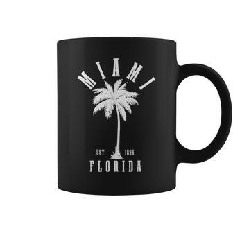 Miami Est 1896 Florida Palm Tree Vintage Coffee Mug - Monsterry AU