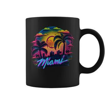 Miami Florida Vibrant Colorful Miami Souvenir Coffee Mug - Seseable