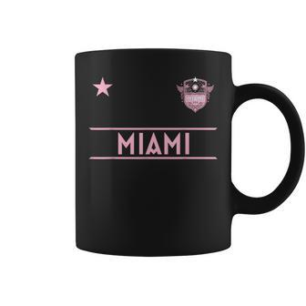 Miami Pink Palm er Badge Coffee Mug | Mazezy