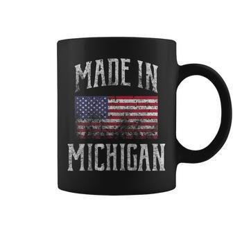 Michigan Usa Flag Made In Michigan Coffee Mug - Monsterry
