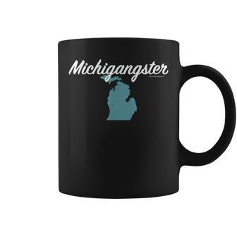 Michigangster Classic Detroit Michigan Mitten Coffee Mug - Monsterry UK