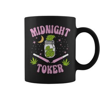 Midnight Toker Cannabis 420 Cannabis Weed Leaf Stoner Girl Coffee Mug - Monsterry UK