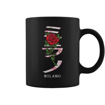 Milano Saying In Japanese With Roses Cherry Blossoms Coffee Mug - Monsterry UK