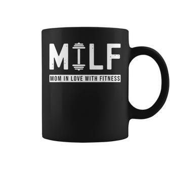 Milf Mom In Love With Fitness Saying Quote Coffee Mug - Seseable