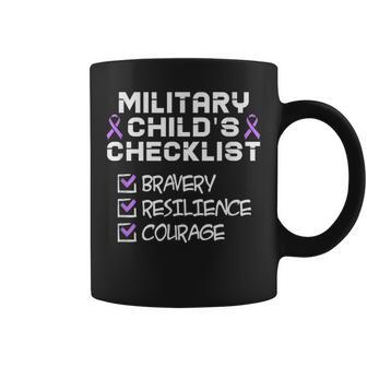 Military Child Month Purple Childs Checklist Coffee Mug - Monsterry