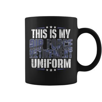 Military Retirement Uniform Airforce Retired Coffee Mug - Monsterry
