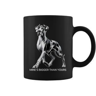 Mine's Bigger Than Yours Large Gentle Dog Lover Great Dane Coffee Mug - Seseable