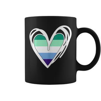 Mlm Flag With Cute Heart Man Loving Man Gay Subtle Mlm Pride Coffee Mug - Monsterry AU