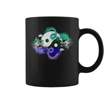 Mlm Yin Yang Dragon Gay Male Flag Lgbt Mlm Flag Mlm Pride Coffee Mug - Monsterry