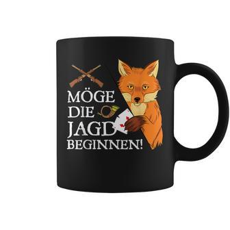 Möge Die Jagd Beginnen Fox Doko Card Game Double Head Tassen - Seseable