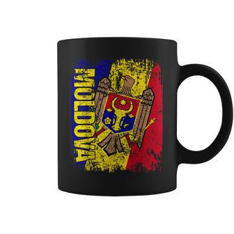 Moldova Flag Vintage Distressed Moldova Coffee Mug - Monsterry CA