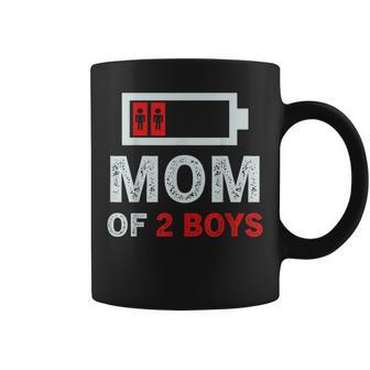 Mom Of 2 Boys From Son Birthday Women Coffee Mug | Mazezy AU