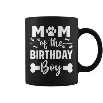 Mom Of The Birthday Boy Dog Paw Dogs Lovers Bday Party Coffee Mug - Monsterry CA