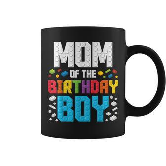 Mom Of The Birthday Boy Master Builder Building Blocks Coffee Mug - Monsterry