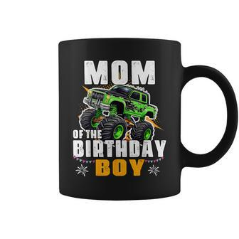 Mom Of The Birthday Boy Monster Truck Birthday Family Coffee Mug | Mazezy CA