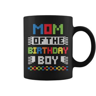 Mom Of The Birthday Boys Building Bricks Master Builder Coffee Mug - Monsterry