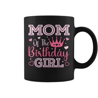 Mom Of The Birthday Girl Cute Pink Matching Family Party Coffee Mug | Mazezy CA