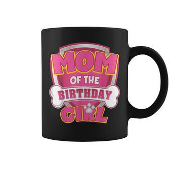 Mom Of The Birthday Girl Dog Paw Theme Celebration Coffee Mug - Seseable