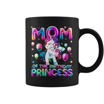 Mom Of The Birthday Princess Girl Flossing Unicorn Mommy Coffee Mug - Thegiftio UK