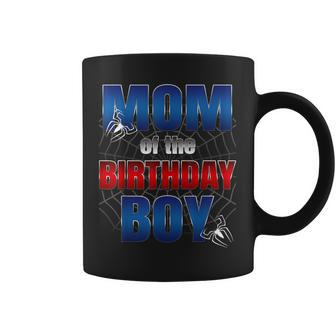 Mom Of The Birthday Spider Web Boy Mom And Dad Family Coffee Mug - Seseable