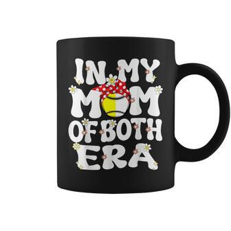 In My Mom Of Both Era Retro Baseball Softball Mom Mother Day Coffee Mug - Monsterry CA