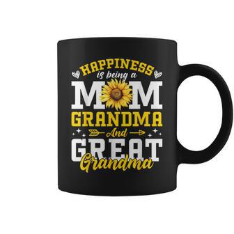 Mom Grandma Great Grandma Mother's Day 2024 Sunflower Coffee Mug - Seseable