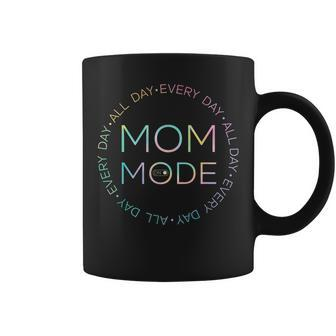 Mom Mode All Day Floral Happy Mom Coffee Mug - Seseable