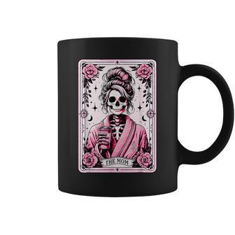 The Mom Tarot Card Skeleton Mama Coffee Happy Mother's Day Coffee Mug | Mazezy CA