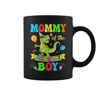 Mommy Of The Birthday Boy T-Rex Dinosaur Birthday Party Coffee Mug - Seseable