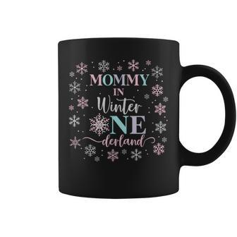 Mommy In Winter Onederland 1St Birthday Girl Snowflake Coffee Mug - Seseable