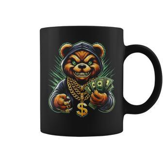 Money Calling Hip Hop Bear Teddy Gangster Rap Swag Dope Coffee Mug | Mazezy