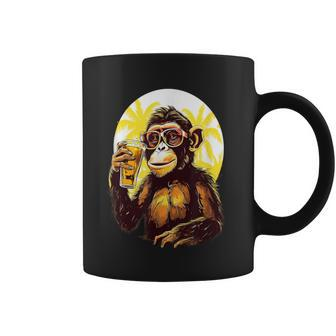 Monkey Drinking Beer Beer Drinker Drunk Gorilla Ape Coffee Mug - Monsterry