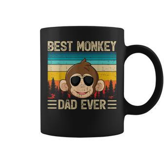 Monkey Vintage Best Monkey Dad Ever Father's Day Coffee Mug - Monsterry DE