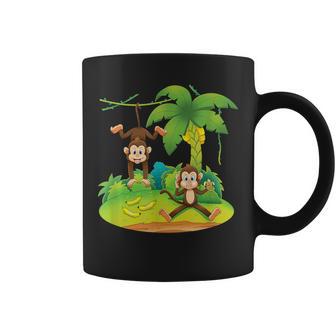 Monkeys In Trees Jungle Animals Cute Birthday T Coffee Mug - Monsterry CA